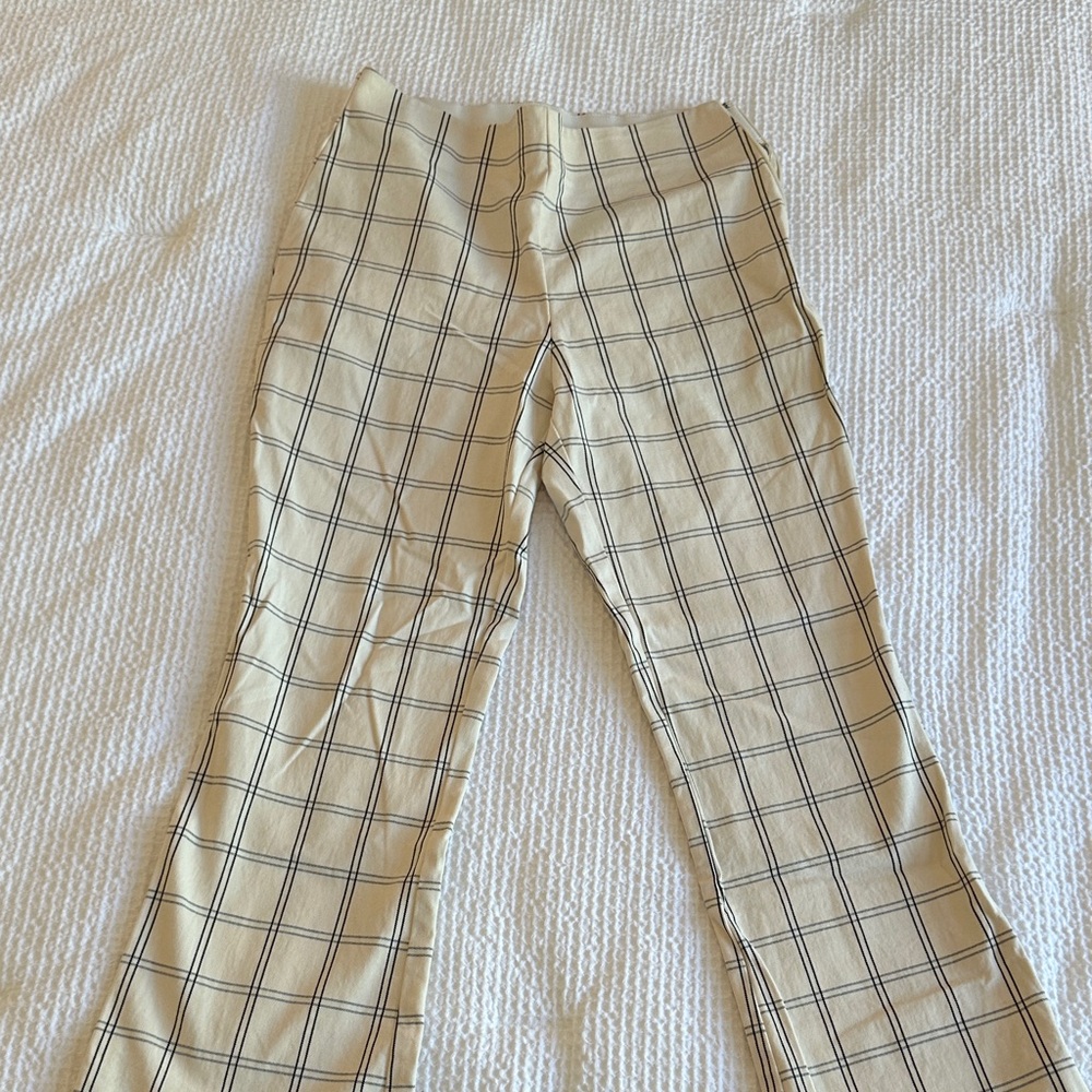A New Day Cream Plaid Pants